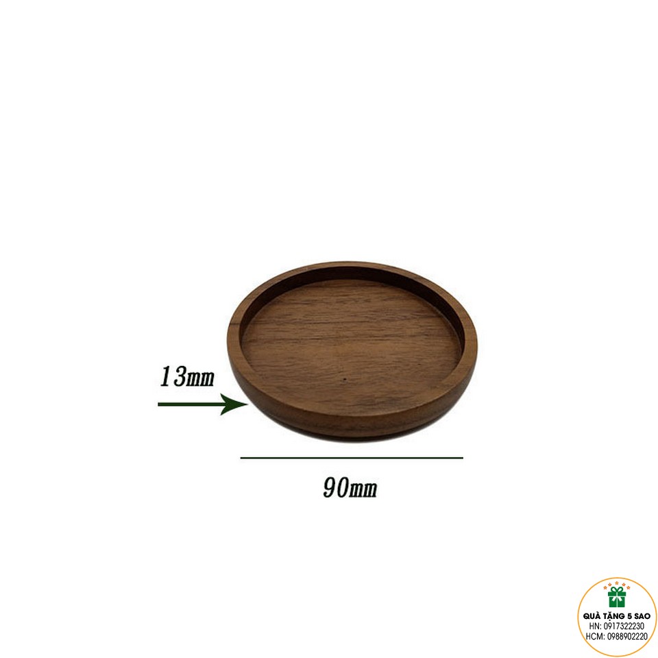 Kích thước của miếng lót ly bằng gỗ hình tròn